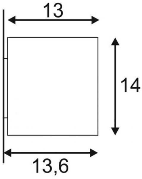 SLV No. 229565 BIG THEO WALL OUT Wandleuchte eckig anthrazit ES111 max. 75W Bild 5