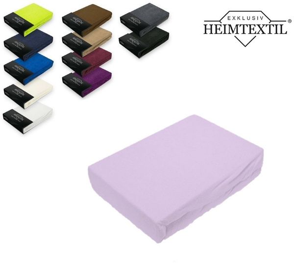 EXKLUSIV HEIMTEXTIL Frottee Spannbettlaken Premium 60 - 70 x 140 cm Flieder 80% Baumwolle 20% Polyester Öko - Tex Zertifiziert Bed-Sheet Bettlaken Spannbetttuch