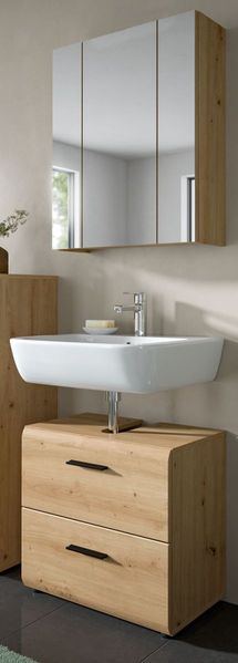 Badmöbel Set Cover in Eiche 2-teilig 60 cm