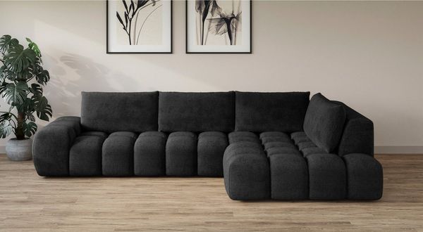 INOSIGN Ecksofa AZITA, lose Rückenkissen, moderne Steppung