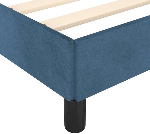 vidaXL Bettgestell ohne Matratze Dunkelblau 90x190 cm Samt 347547 Bild 7
