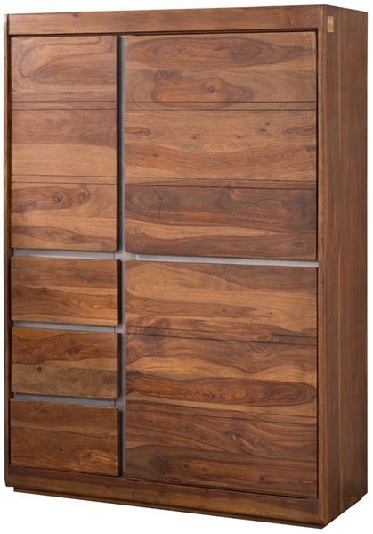 Highboard Sheesham 102x40x147 noble unique lackiert SYDNEY #102