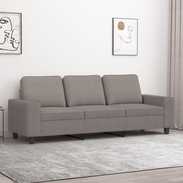 vidaXL 3-Sitzer-Sofa Taupe 180 cm Stoff 359406