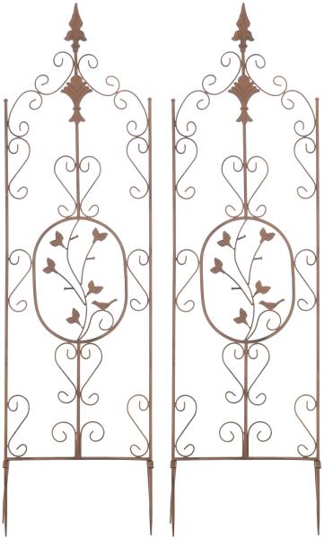 CLP 2er Set Rankgitter Burgus aus Eisen,antik braun