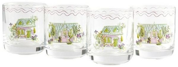 Next Tumbler-Glas 4er-Set Tumbler-Gläser, Häuser, 1-tlg, Glas