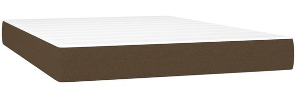 Boxspringbett mit Matratze Stoff Dunkelbraun 140x200 cm Bild 5