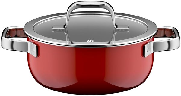 WMF Bratentopf Fusiontec Mineral Pro, Glas, Edelstahl (1-tlg), kratzfeste Oberfläche, wärmereduzierende Hohlgriffe, Made in Germany