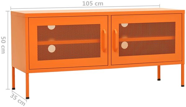 vidaXL TV-Schrank Orange 105 x 35 x 50 cm Stahl [336237] Bild 9