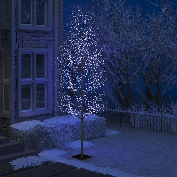 vidaXL Weihnachtsbaum 1200 LEDs Blaues Licht Kirschblüten 400 cm 51276