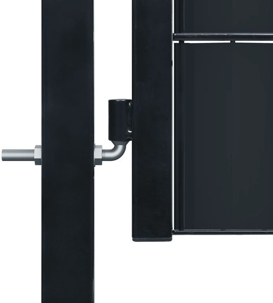 vidaXL Gartentor aus PVC und Stahl 100 x 204 cm Anthrazit 145236 Bild 3