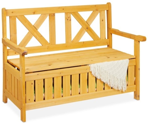 Gartenbank mit Stauraum