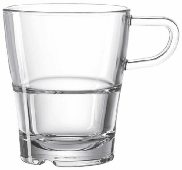 Leonardo Senso Henkeltasse, Kaffeetasse, Kaffee Becher, Kaffeebecher, Glas, 170 ml, 24013