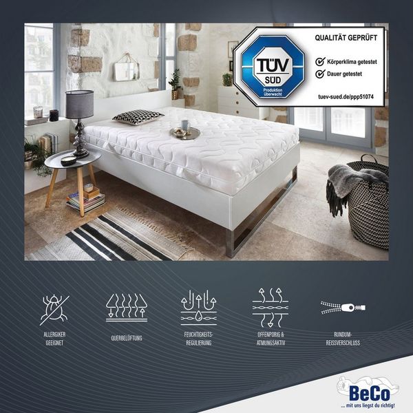 7-Zonen Matratze Double DeLuxe: TÜV-geprüft & Made in Germany 100x200 H4