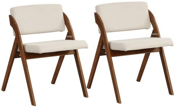 COSTWAY Klappstuhl, 2er Set, klappbar, mit gepolsterter Sitz & Rückenlehne