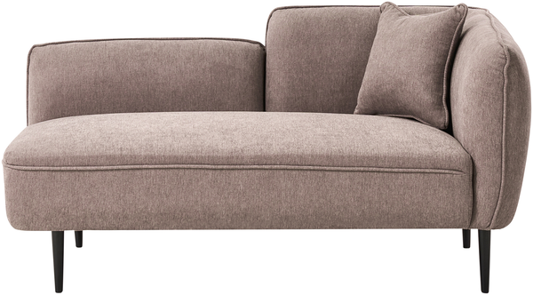 Rechtsseitige Chaiselongue CHEVANNES Stoff Hellbraun
