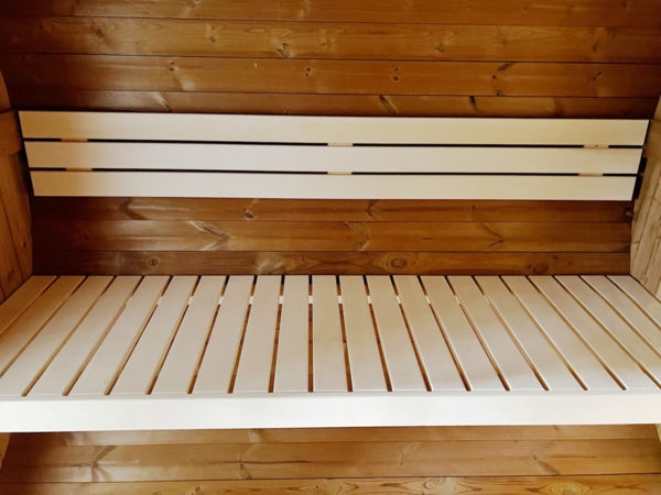 Sentiotec Kaski 180 Panorama Fasssauna Außensauna aus Thermo-Kiefer Ø 220 x 180 cm Bild 3