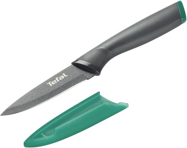 Tefal Schälmesser Fresh Kitchen, 9 cm, Klingen aus rostfreiem Stahl, Titan-Versiegelung, Klingenschutz