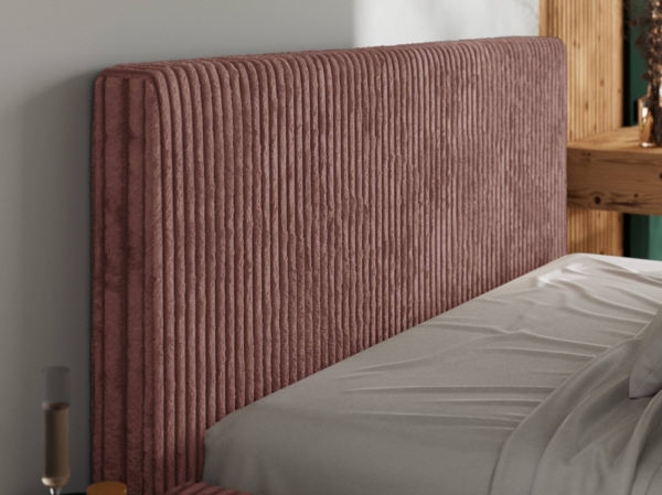 Polsterbett mit Stauraum Lattenrost TILIANO CLASSIC Bett gepolstert Doppelbett mit Kopfteil - 180x200 cm - Rosa Cord Bild 4