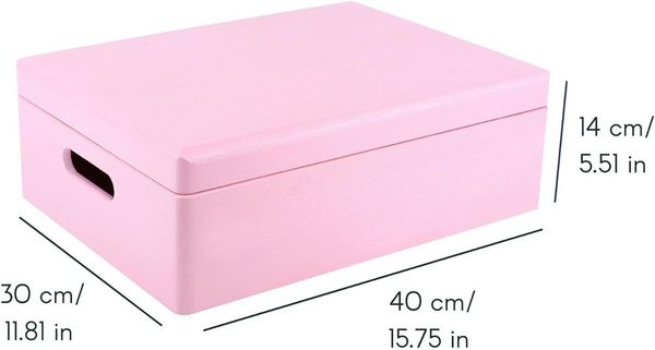 Creative Deco Aufbewahrungsbox Große mit Deckel 40x30x14 cm (1cm) Bild 2