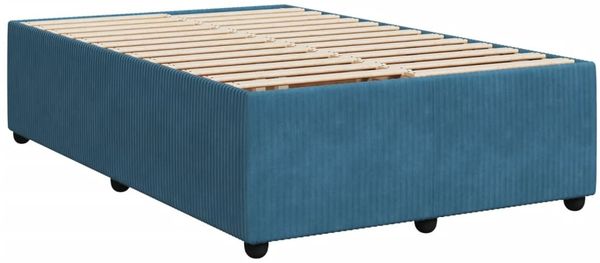 vidaXL Boxspringbett mit Matratze Dunkelblau 120x200 cm Samt 3292314 Bild 8