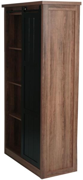 Schrank HWC-K75, Kommode Highboard, Schiebetüre 8 Staufächer, Holz-Optik Industrial Metall 163 x 76 x 38 cm ~ braun Bild 6