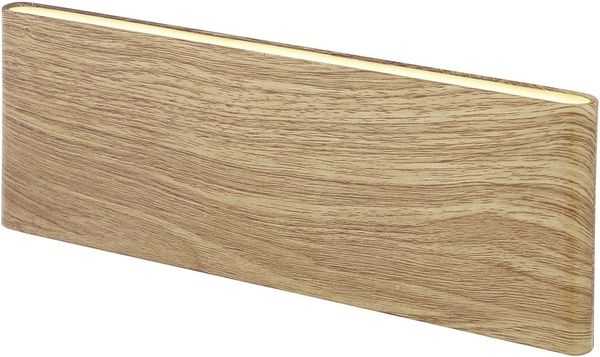 Globo LED Wandleuchte Siegfried holz 22,5x8 cm Up & Down 8W warmweiß
