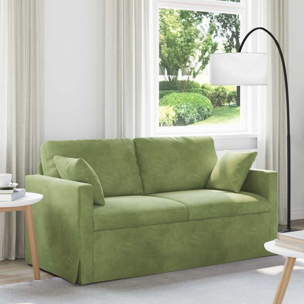 vidaXL Sofa Hellgrün 158 x 78 x 80 cm Samt 42024425