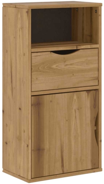 vidaXL Beistellschrank mit Schublade ODDA 40x24x79cm Massivholz Kiefer 4103599