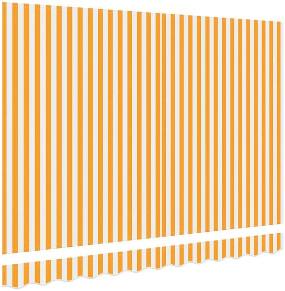 vidaXL Markisenersatzstoff Gelb und Weiß 3,5 x 2 m Polyester 42000402 Bild 4