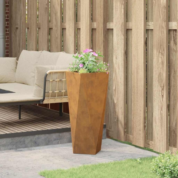 vidaXL Pflanzkübel Rostig 30 x 30 x 75 cm Wetterfeststahl 883778 Bild 3