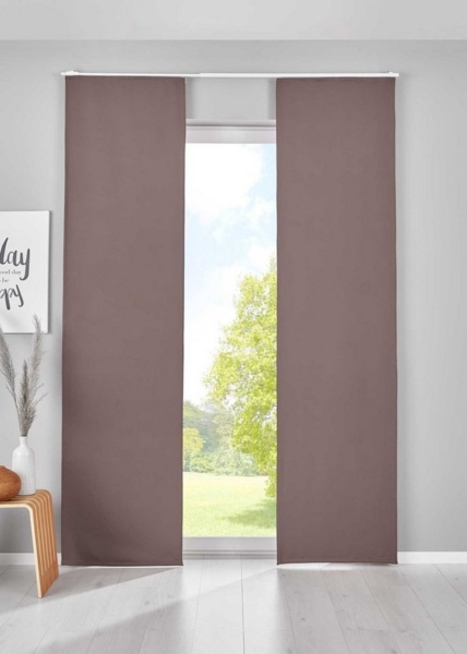 Gardinenbox Schiebegardine (2 St), Paneelwagen, verdunkelnd, Verdunkelung Schiebegardinen »NewYork« 202020680-2