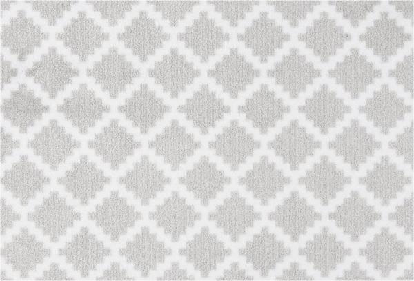 Kurzflor Fußmatte Elegance Grau Weiß - 50x70x0,7cm