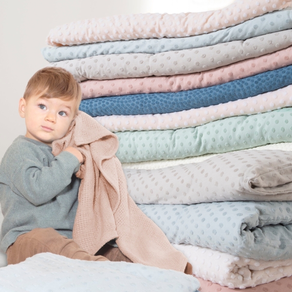 roba Babydecke 'Frosty Almond' 80x80 in Strickoptik - GOTS & Oeko Tex - Beige Bild 7