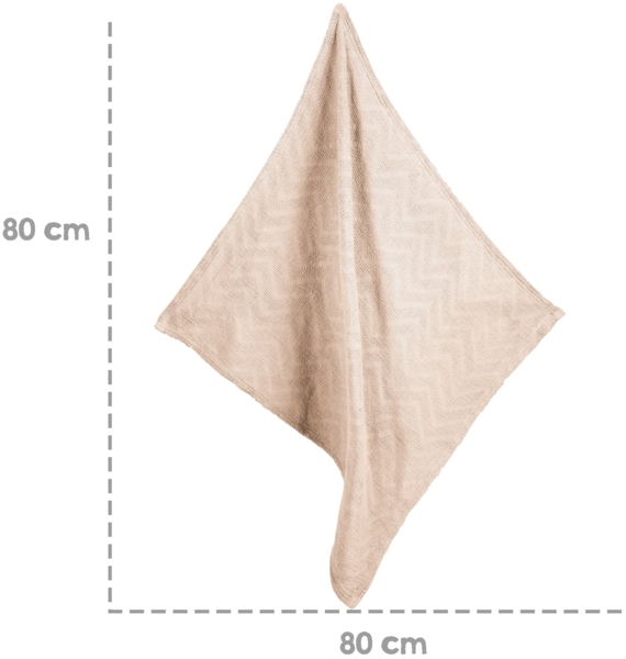 roba Babydecke 'Frosty Almond' 80x80 in Strickoptik - GOTS & Oeko Tex - Beige Bild 5