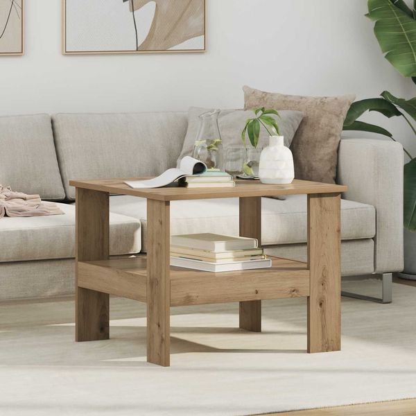 vidaXL Couchtisch, Holz Artisan-Eiche, 57 x 55 x 45 cm