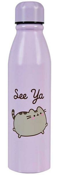 Pusheen Trinkflasche 600 ml Wasserflasche Aluminium Mehrfarbig Schule Freizeit