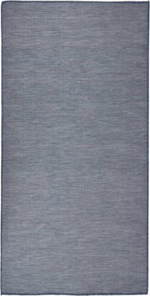 vidaXL Outdoor-Teppich Flachgewebe 100x200 cm Blau 340794