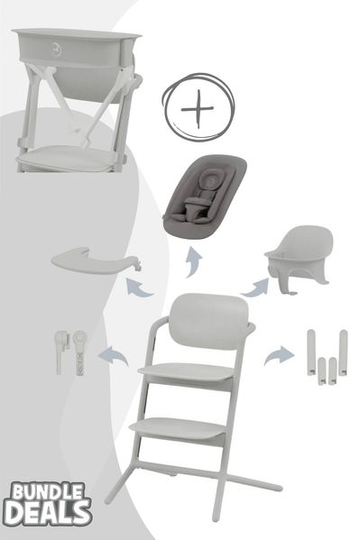 Cybex Lemo 5in1 Set Kinderhochstuhl inkl. LemoTower Suede Grey Bild 2
