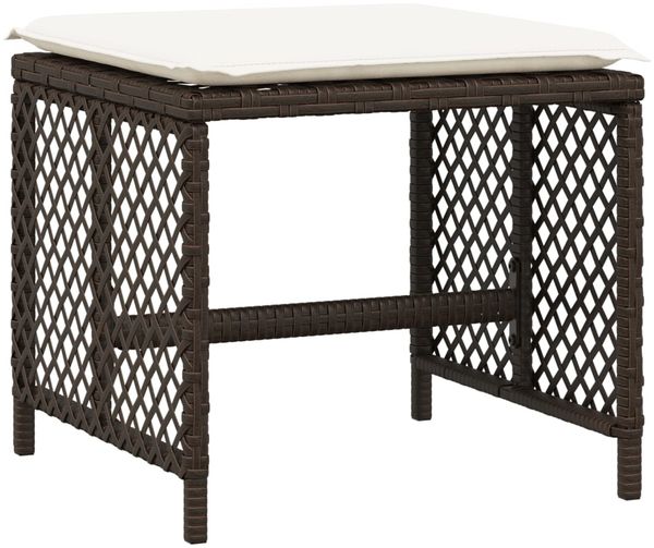 vidaXL 11-tlg. Garten-Essgruppe mit Kissen Braun Poly Rattan 3210789 Bild 5