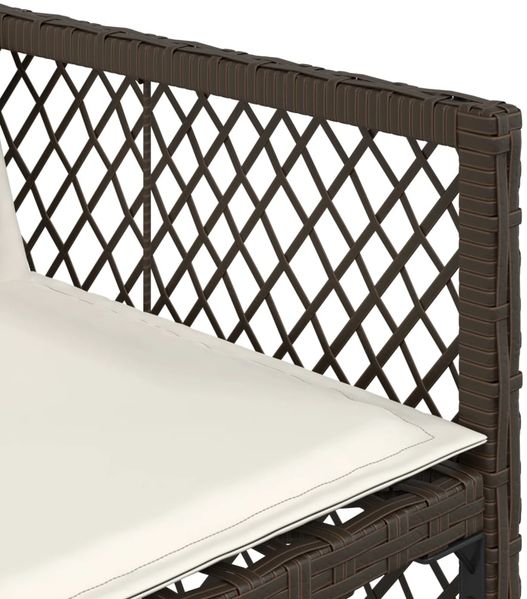 vidaXL 11-tlg. Garten-Essgruppe mit Kissen Braun Poly Rattan 3210789 Bild 9