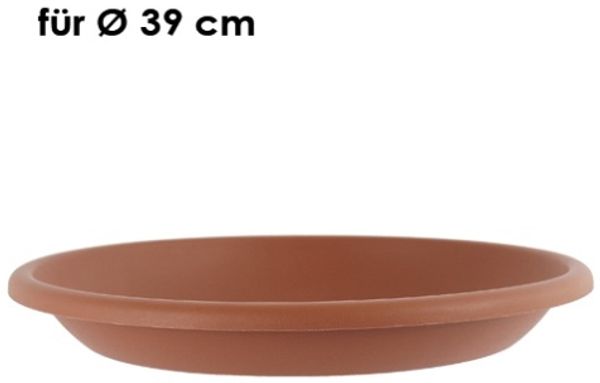 Untersetzer f. Pflanzschale SAVONA d=39 cm H=5 cm Terracotta Kunststoff