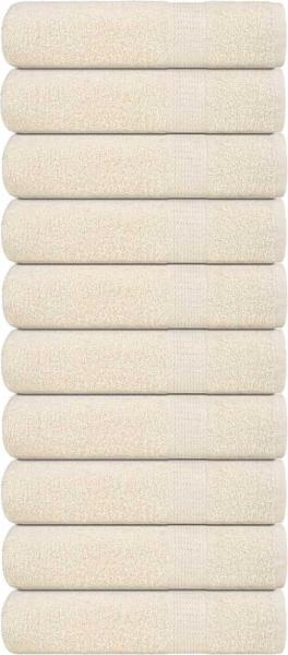 vidaXL Badetücher 10 Stk. Creme 100x150 cm 360 g/m² 100% Baumwolle 137006