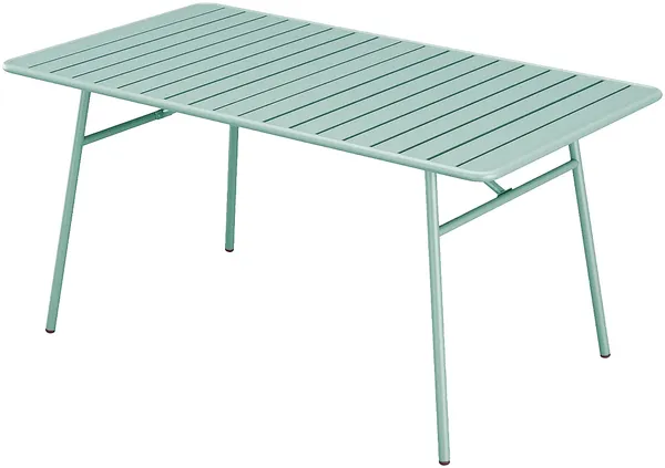 Vente-unique - MIRMANDE Garden dining set Metall Grün - B 100 cm x H 75 cm x L 200 cm