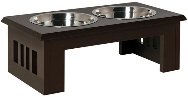 MC Star Futternapf Hunde-Futterstation, rutschfest, 58,4 x 30,5 x 25,4cm, Grau, 2L pro Napf