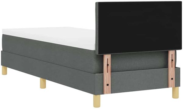 vidaXL Boxspringbett mit Kissen Dunkelgrau 80 x 200 cm Stoff 3338952 Bild 9