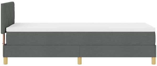 vidaXL Boxspringbett mit Kissen Dunkelgrau 80 x 200 cm Stoff 3338952 Bild 8