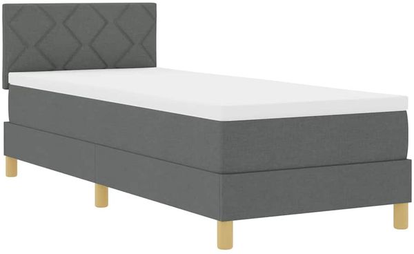 vidaXL Boxspringbett mit Kissen Dunkelgrau 80 x 200 cm Stoff 3338952 Bild 4