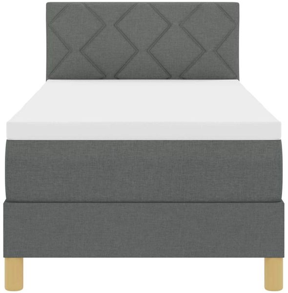 vidaXL Boxspringbett mit Kissen Dunkelgrau 80 x 200 cm Stoff 3338952 Bild 7