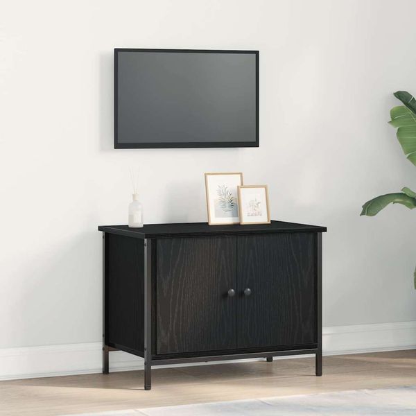 vidaXL TV-Schränk Schwarz Eichen-Optik 60 x 35 x 45 cm Holzwerkstoff 873891
