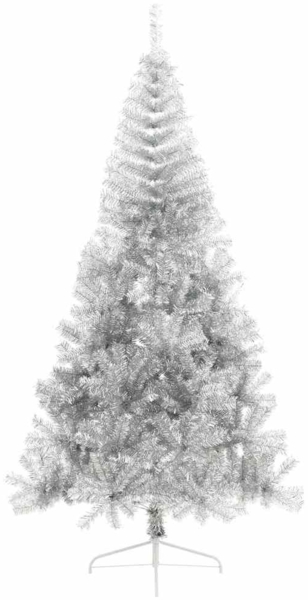 vidaXL Künstlicher vorbeleuchteter Weihnachtsbaum Silber 210 cm 3397221 Bild 4